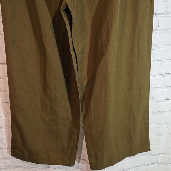 Talbots Green Pull On Wide Leg Pants Size S NWT - Picture 9 of 10